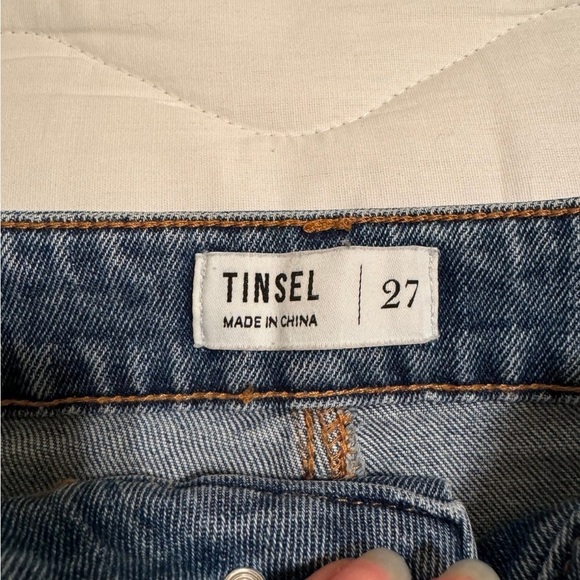 Tinsel Straight Ankle High Waist Mom Jeans- Size 27 - Picture 4 of 7
